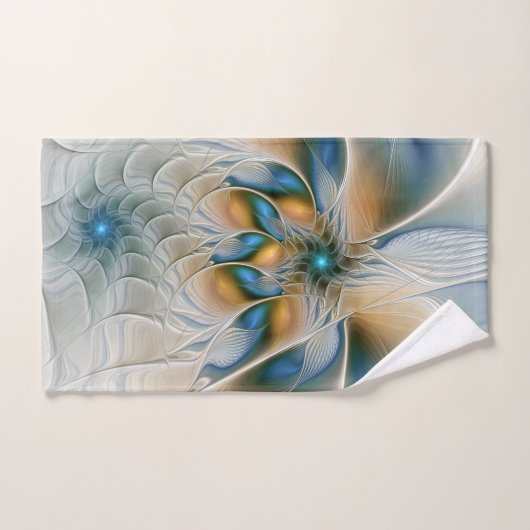 Hoch aufragende, Abstrakte Fantasy Fraktal Art mit Badhandtuch Set (Handtuch)