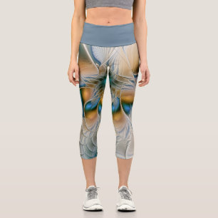 Hoch aufragende, Abstrakte Fantasy Fraktal Art mit Capri Leggings