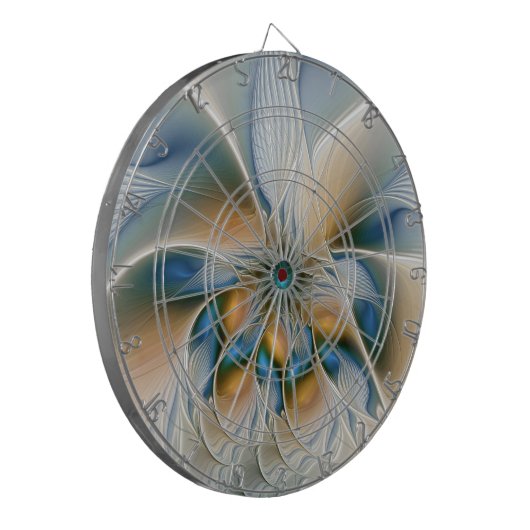 Hoch aufragende, Abstrakte Fantasy Fraktal Art mit Dartscheibe (Vorderseite Links)