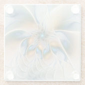 Hoch aufragende, Abstrakte Fantasy Fraktal Art mit Glasuntersetzer (Rückseite)