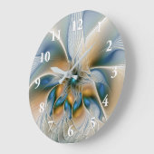 Hoch aufragende, Abstrakte Fantasy Fraktal Art mit Große Wanduhr (Winkel)