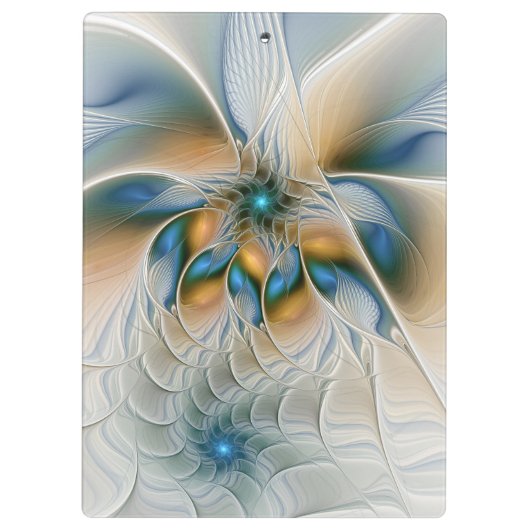 Hoch aufragende, Abstrakte Fantasy Fraktal Art mit Klemmbrett (Rückseite)