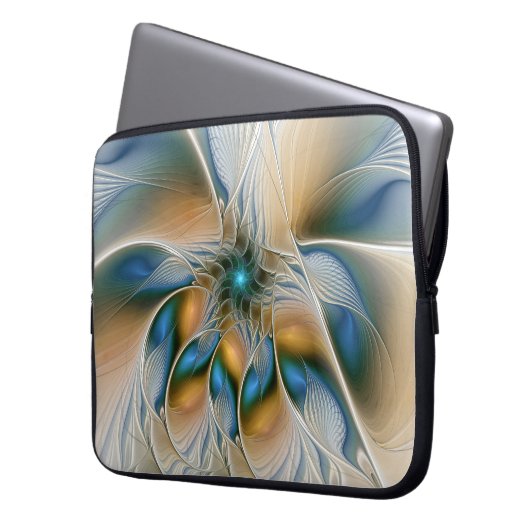 Hoch aufragende, Abstrakte Fantasy Fraktal Art mit Laptopschutzhülle (Vorderseite Links)