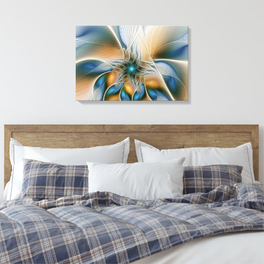 Hoch aufragende, Abstrakte Fantasy Fraktal Art mit Leinwanddruck (Insitu (Schlafzimmer))