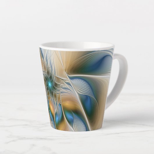 Hoch aufragende, Abstrakte Fantasy Fraktal Art mit Milchtasse (Rechte Ecke)