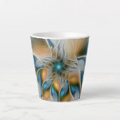 Hoch aufragende, Abstrakte Fantasy Fraktal Art mit Milchtasse (Vorderseite)