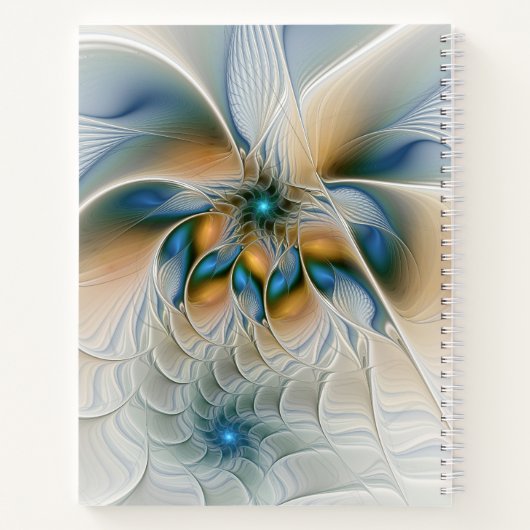 Hoch aufragende, Abstrakte Fantasy Fraktal Art mit Notizblock (Rückseite)