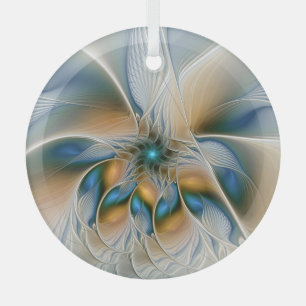 Hoch aufragende, Abstrakte Fantasy Fraktal Art mit Ornament Aus Glas