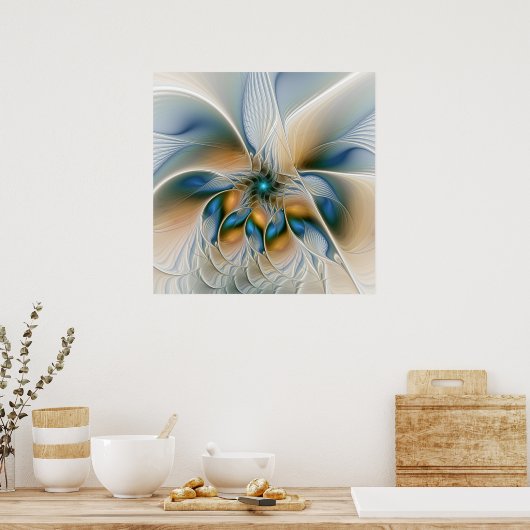 Hoch aufragende, Abstrakte Fantasy Fraktal Art mit Poster (Küche)