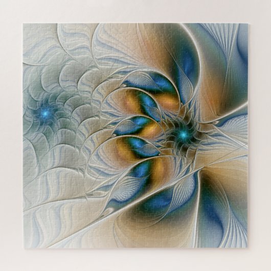 Hoch aufragende, Abstrakte Fantasy Fraktal Art mit Puzzle (Horizontal)