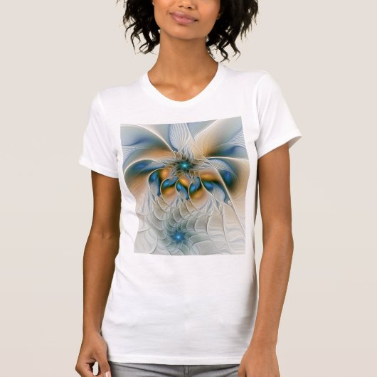 Hoch aufragende, Abstrakte Fantasy Fraktal Art mit T-Shirt (Vorderseite)