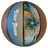 Hoch aufragendes, Abstraktes Fantasie-Fraktal mit Basketball (Vertikal)