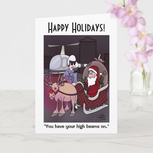 Hoch Beams Holiday Card Karte (Orchidee)