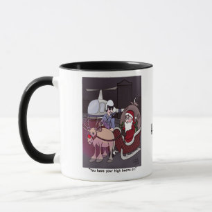 Hoch beams Santa Tasse mit Text