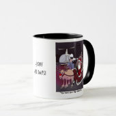 Hoch beams Santa Tasse mit Text (VorderseiteRechts)