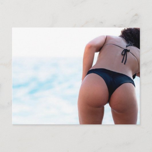 HOCH! Bikini Girl Foto Postkarte (Vorderseite)