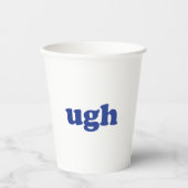 Hoch blaues und weißes lustiges Party Pappbecher (Vorderseite)