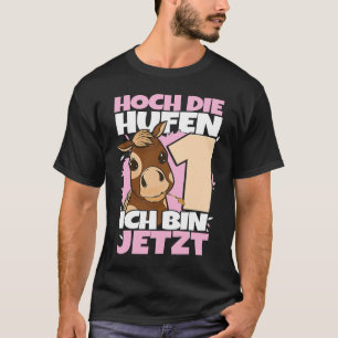 Hoch die 1. Geburtstag 1 Jahr Pferderennen T-Shirt