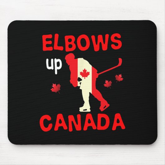 Hoch die Ellbogen Kanada! Hockey  Mousepad (Vorne)
