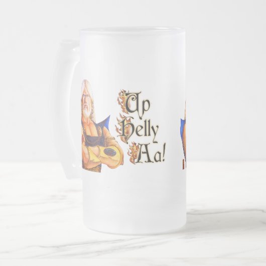 Hoch die Om! Mattglas Bierglas (Vorderseite Links)