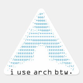 Hoch Dreieckiger Aufkleber