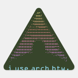 Hoch dunkel - Farbe Dreieckiger Aufkleber