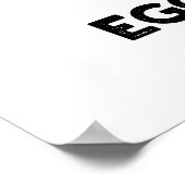 Hoch eiserner Funny Educated Egg Pun Poster (Ecke)