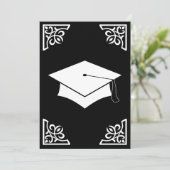 hoch entwickelte Abschlusskappenmitteilung Einladung (Stehend Vorderseite)