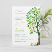 Hoch entwickelte Aquarellbaum Upsherin Upshernish Einladung (Stehend Vorderseite)