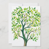 Hoch entwickelte Aquarellbaum Upsherin Upshernish Einladung (Rückseite)