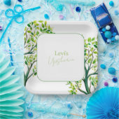 Hoch entwickelte Aquarellbaum Upsherin Upshernish Pappteller (Party)