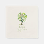 Hoch entwickelte Aquarellbaum Upsherin Upshernish Serviette (Vorderseite)