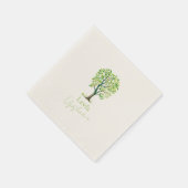 Hoch entwickelte Aquarellbaum Upsherin Upshernish Serviette (Ecke)