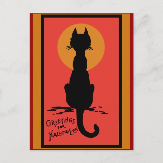 Hoch entwickelte Black Cat Halloween Karten (Vorderseite)