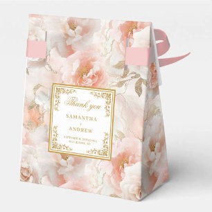Hoch entwickelte Blush Gold Wedding Danke Box Geschenkschachtel