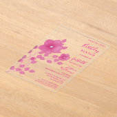 Hoch entwickelte Diamond Floral Geburtstag Acryleinladungen (Ablage )