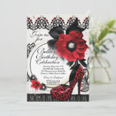 Hoch entwickelte elegante Party Einladungen (Stehend Vorderseite)