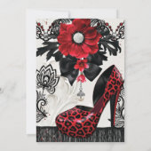 Hoch entwickelte elegante Party Einladungen (Rückseite)