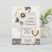 Hoch entwickelte elegante Party Einladungen (Stehend Vorderseite)