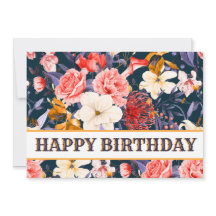 Hoch entwickelte florale Happy Birthday