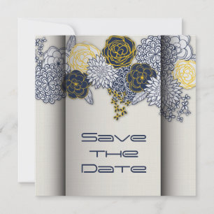 Hoch entwickelte Marine und Gelbe Blüte Save the D Date