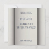 Hoch entwickelte Marine und Gelbe Blüte Save the D Save The Date (Rückseite)