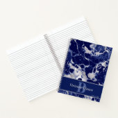 Hoch entwickelte Navy Blue Marmor Silver Agate Notizblock (Innenseite)