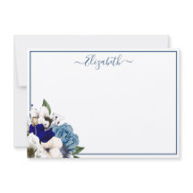 Hoch entwickelte Navy Dusty Blue Floral Personalis