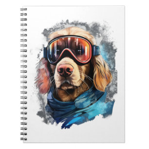 Hoch entwickelte Pooch Portraits Trendy Dog Head A Notizblock