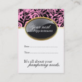 Hoch entwickelte Salon-und Terminkarte (Rückseite)