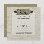 Hoch entwickelte schicke Wein-Einladung Einladung (Vorne/Hinten)