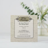 Hoch entwickelte schicke Wein-Einladung Einladung (Stehend Vorderseite)