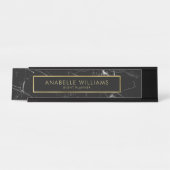 Hoch entwickelte schwarze Marmor-und Schreibtischnamensplakette (Vorderseite )