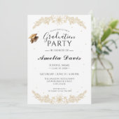 Hoch entwickelte Script-Abschluss-Feier laden ein Einladung (Stehend Vorderseite)